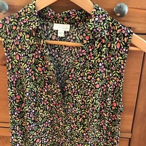 J. JILL Sleeveless Floral Summer Dress XS